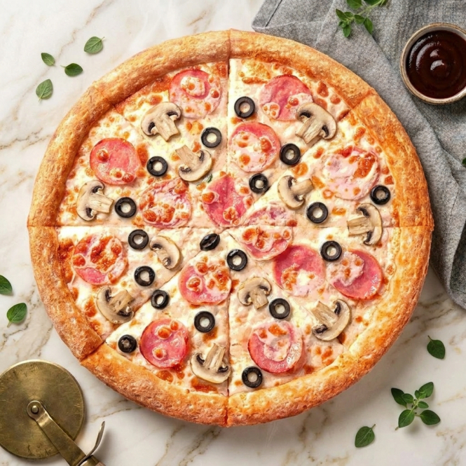 Ветчина и грибы